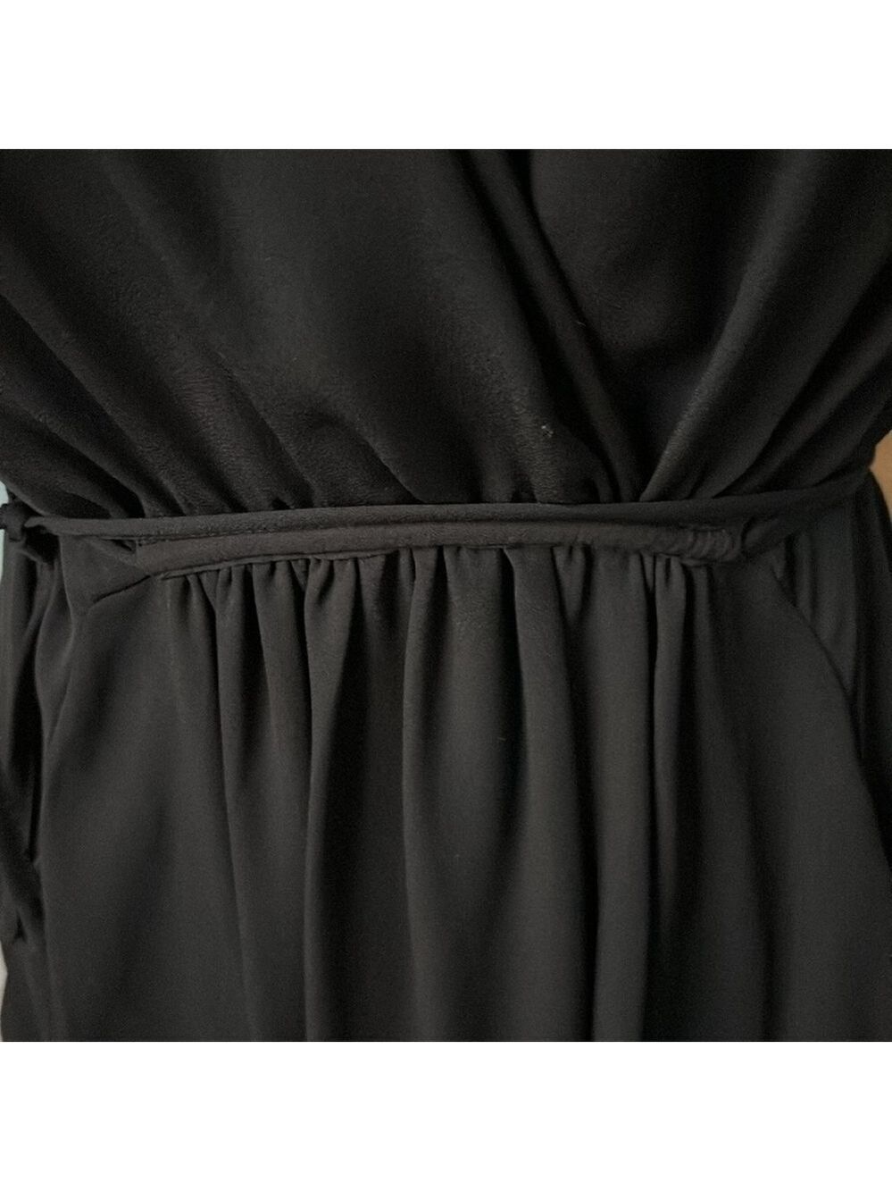 Aqua Bloomingdale's Faux Wrap Mini Dress Black Size XS - Picture 8 of 13